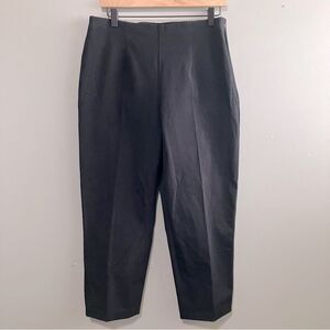 Eddie Bauer Straight Leg Cotton Stretch Black Cropped Pants Women Size 14